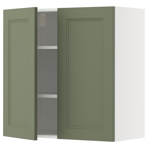 METOD, стенен шкаф с рафтове/2 вратички, 995.184.66