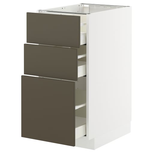 METOD/MAXIMERA, долен шкаф с 3 чекмеджета, 995.587.54
