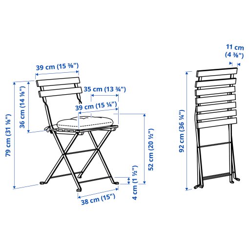TÄRNÖ, градински стол, сгъваем, 995.761.83