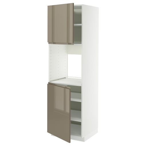 METOD, висок шкаф за фурна с 2 врати/рафт, 995.774.13
