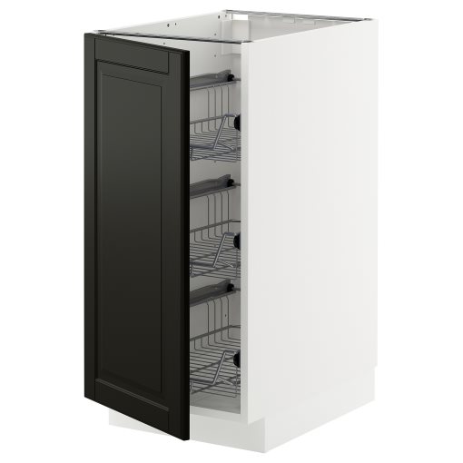 METOD, долен шкаф с телени кошници, 995.788.46
