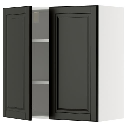 METOD, стенен шкаф с рафтове/2 вратички, 995.789.50