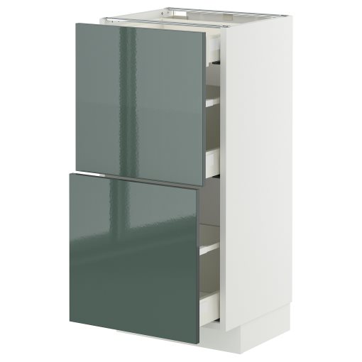 METOD/MAXIMERA, долен шкаф с 2 чела/3 чекмеджета, 995.865.49