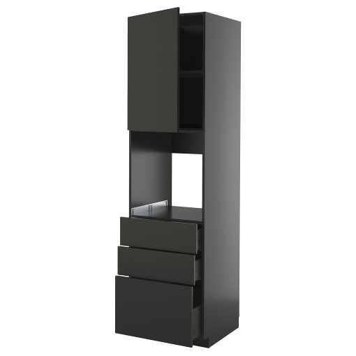 METOD/KNIVSHULT, висок шкаф за фурна с врата/3 чекм., 995.881.38