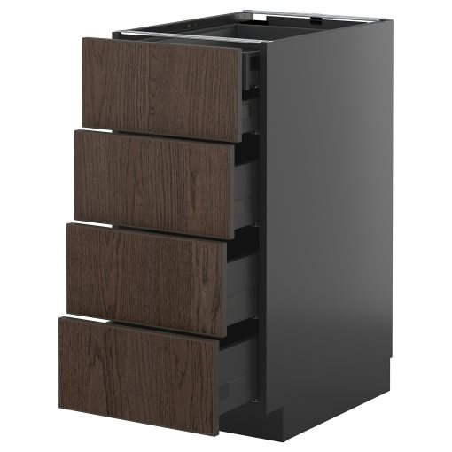 METOD/KNIVSHULT, долен шкаф с 4 чела/2 ниски + 3 средни чекмеджета, 995.882.42