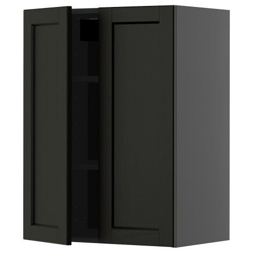 METOD, стенен шкаф с рафтове/2 вратички, 995.886.85