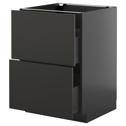 METOD/KNIVSHULT, долен шкаф с 2 чела/2 високи чекмеджета, 995.890.48