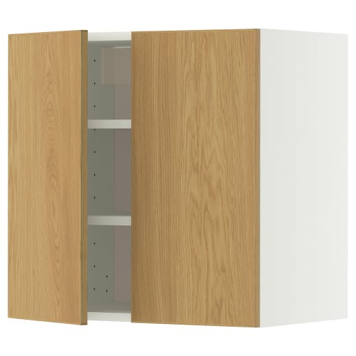 METOD, стенен шкаф с рафтове/2 вратички, 996.003.62