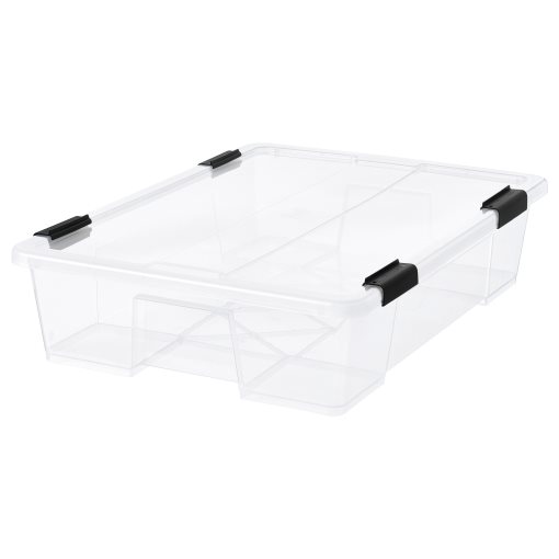 SAMLA, Кутия с капак/клипс, 79x57x19 см/55 л, 996.207.51