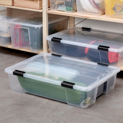 SAMLA, Кутия с капак/клипс, 79x57x19 см/55 л, 996.207.51